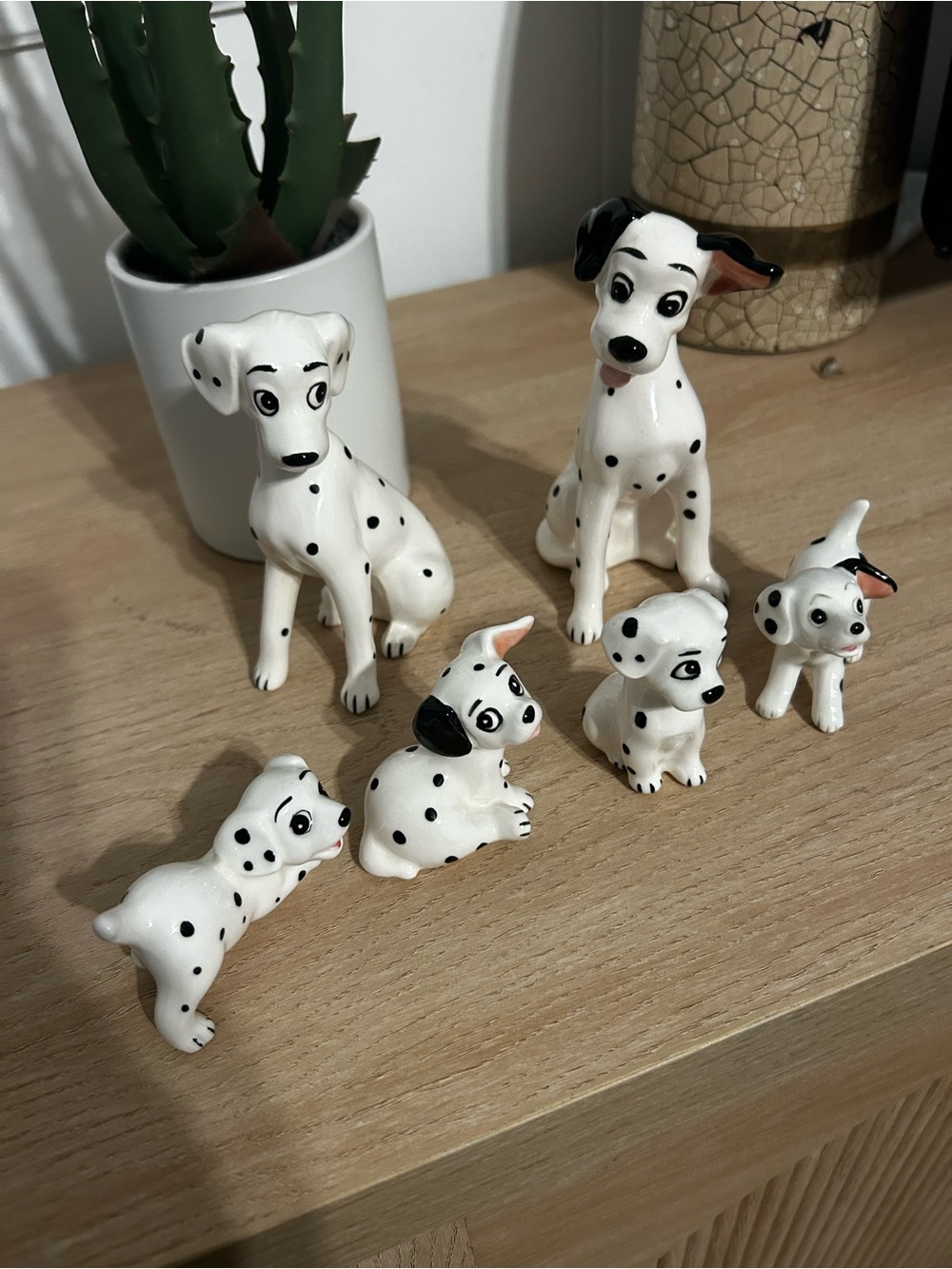 Vintage Japan fisney Dalmatian Figurine Set